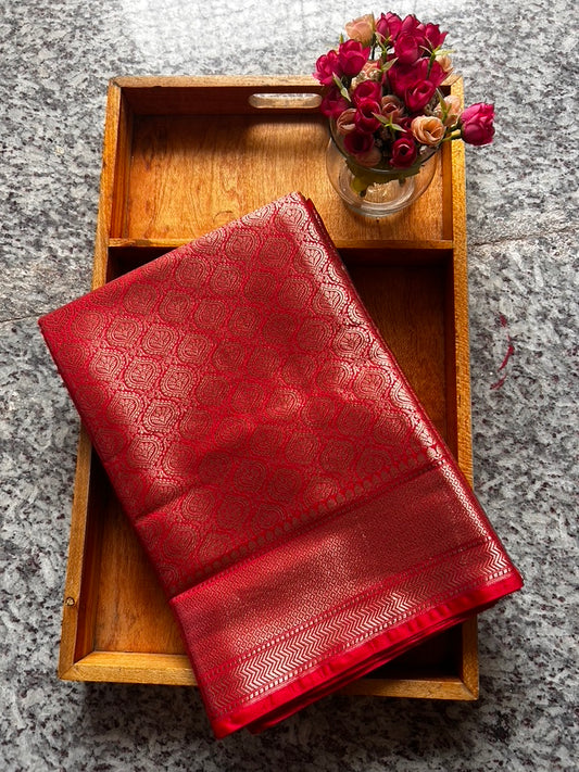 Red Brocade Sare