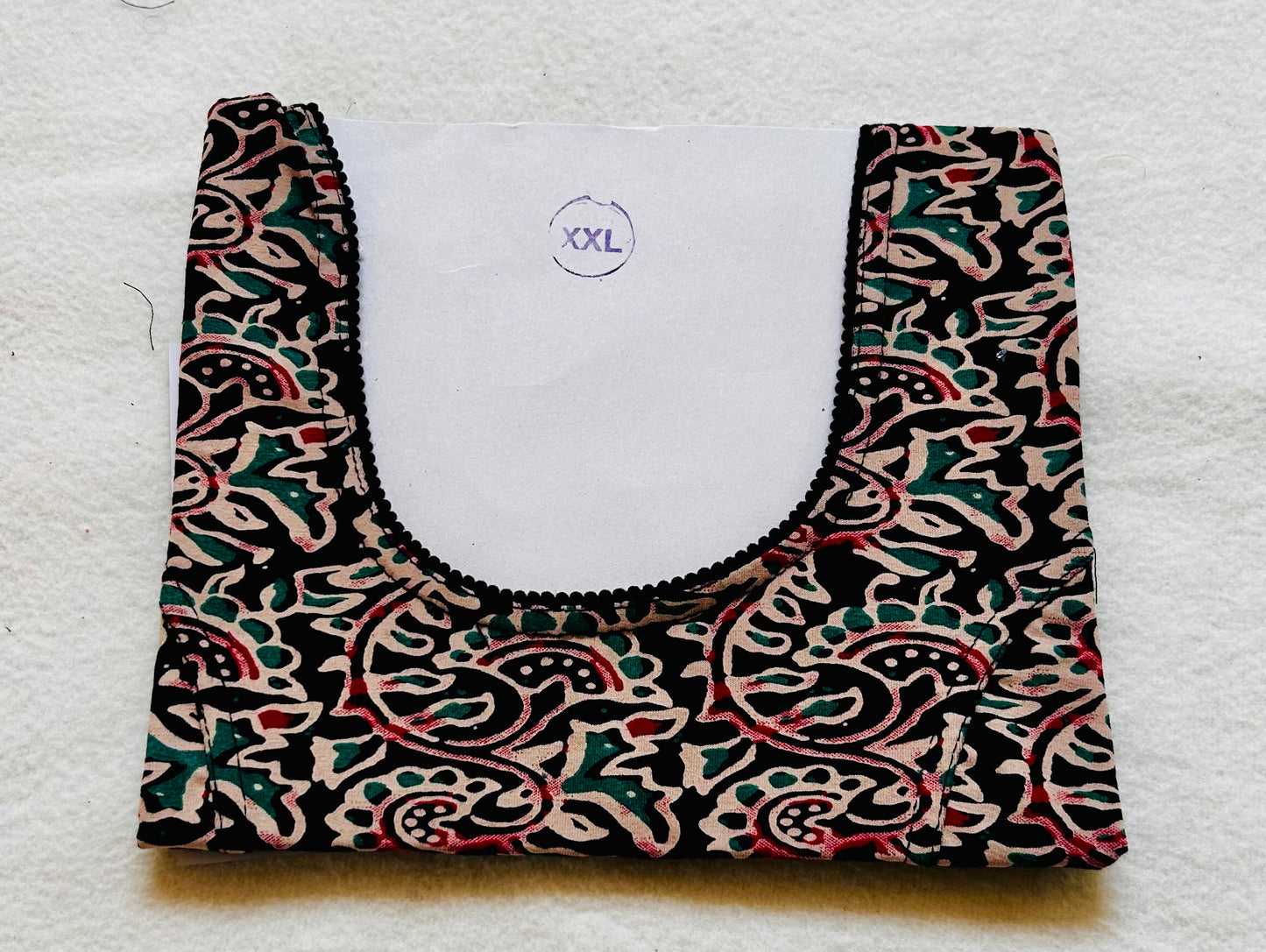 Black Kalamkari print Stretchable blouse