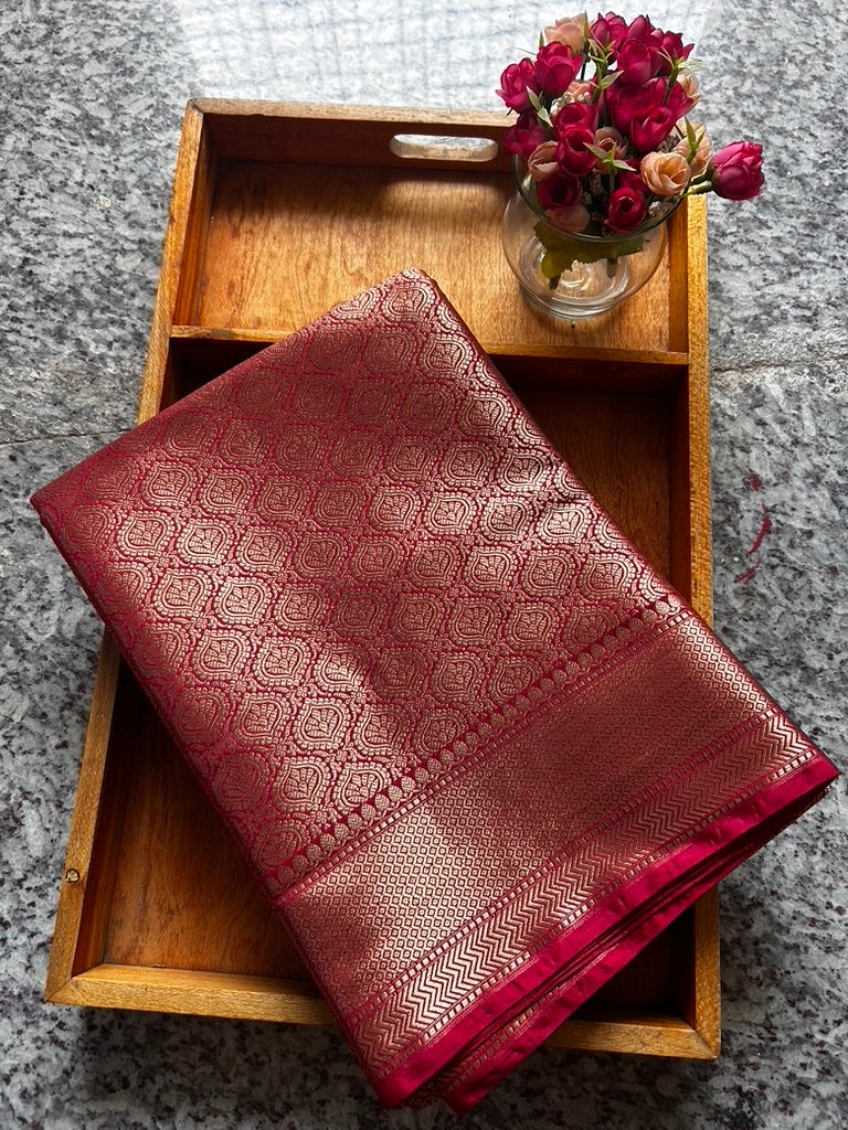 Red Brocade Sare