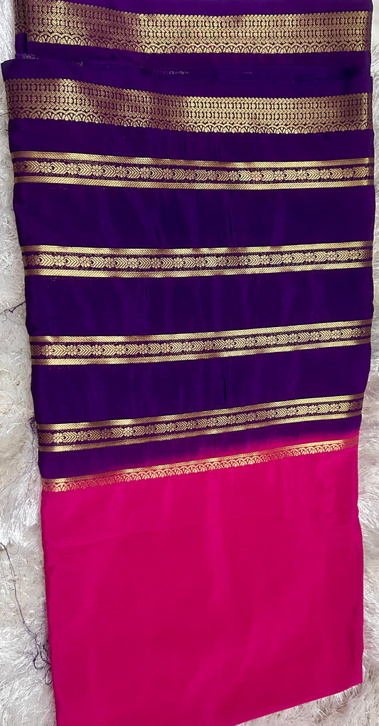 Purple Semi Silk Saree