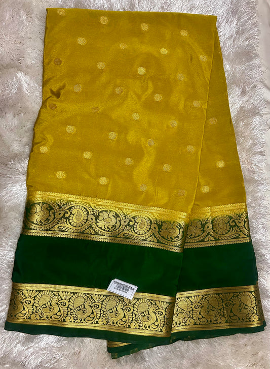 MUSTARD BUTTA SILK SAREE