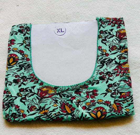Green Kalamkari print Stretchable blouse