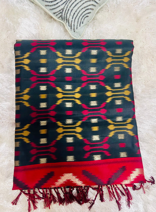 Black Ikkat Saree