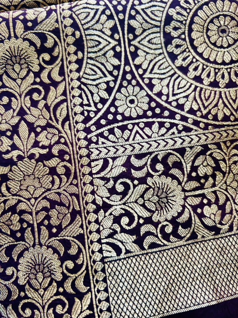 Brown Ajrak Dola Silk Saree