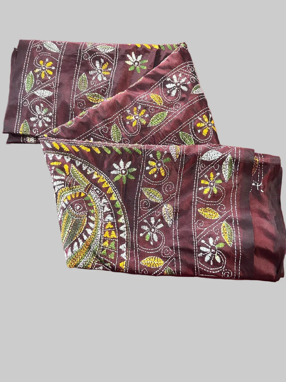 MAROON KANTA WORK SAREE - praasam
