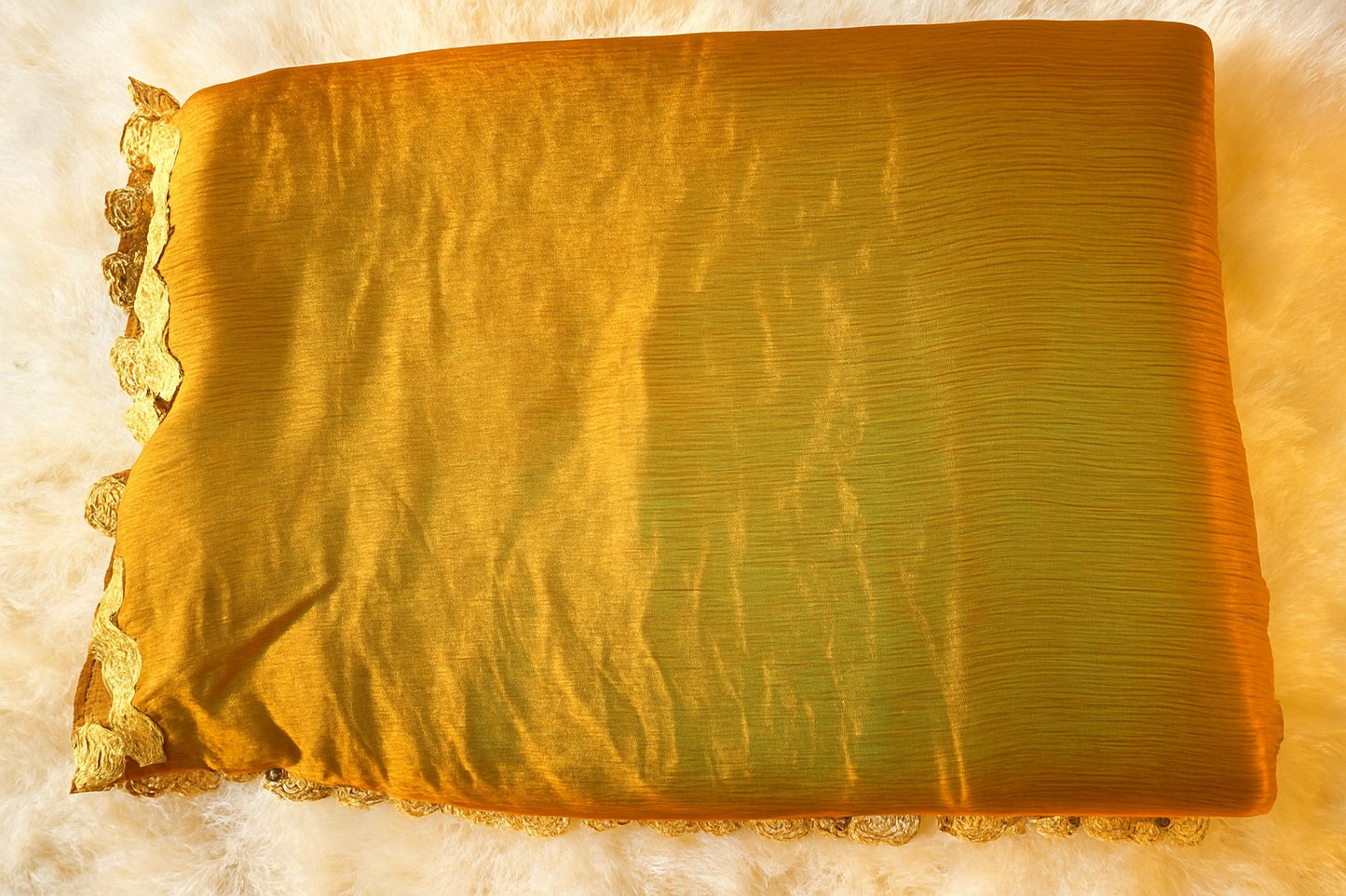 Enhanced Bronze Shimmer Saree Images