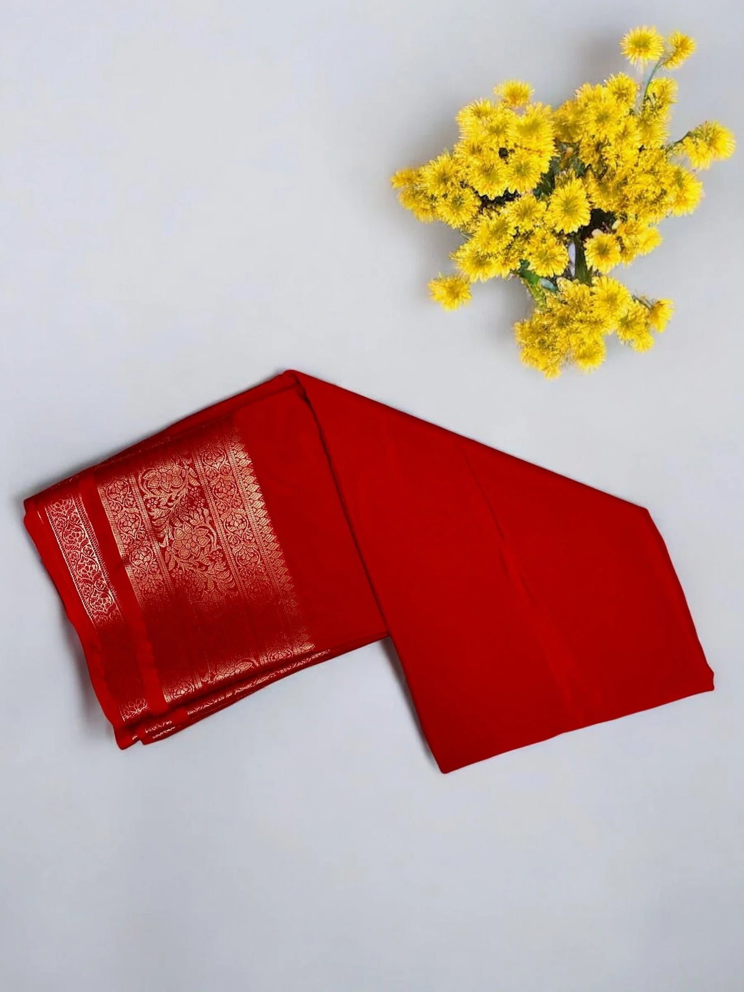 Semi Mysore Silk Saree - praasam