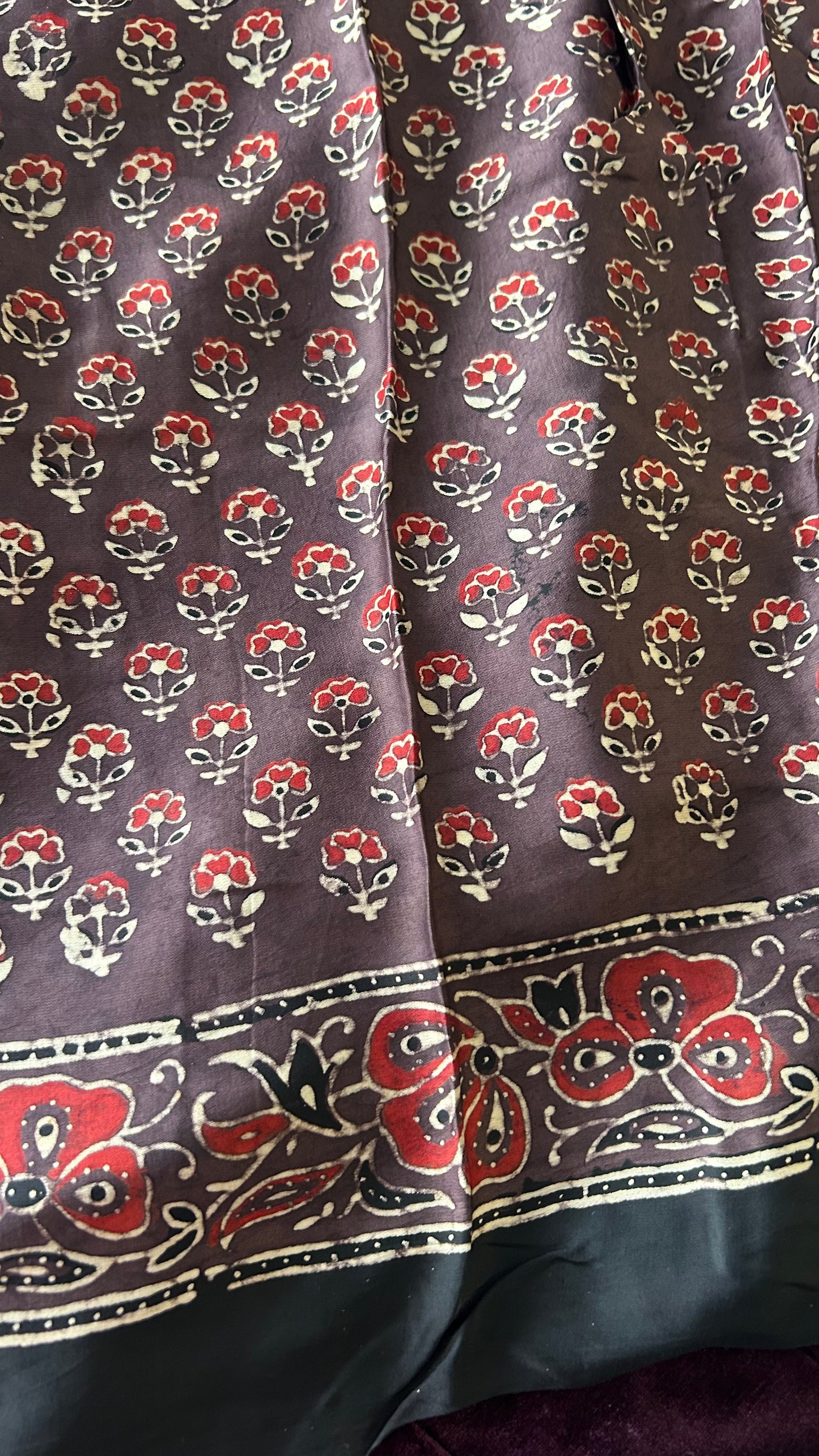 Brown Modal Silk Saree