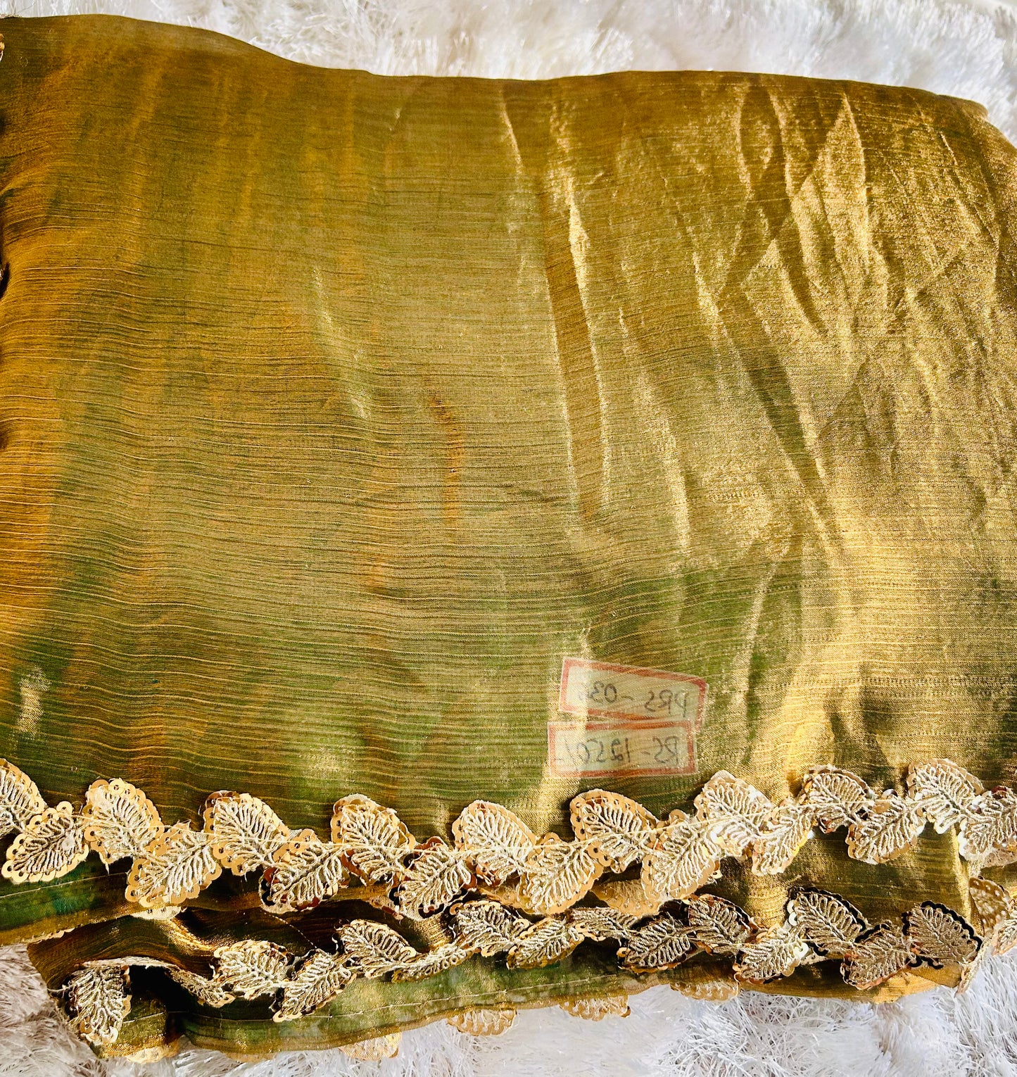 Bronze Shimmer Fancy Dual Tone Saree