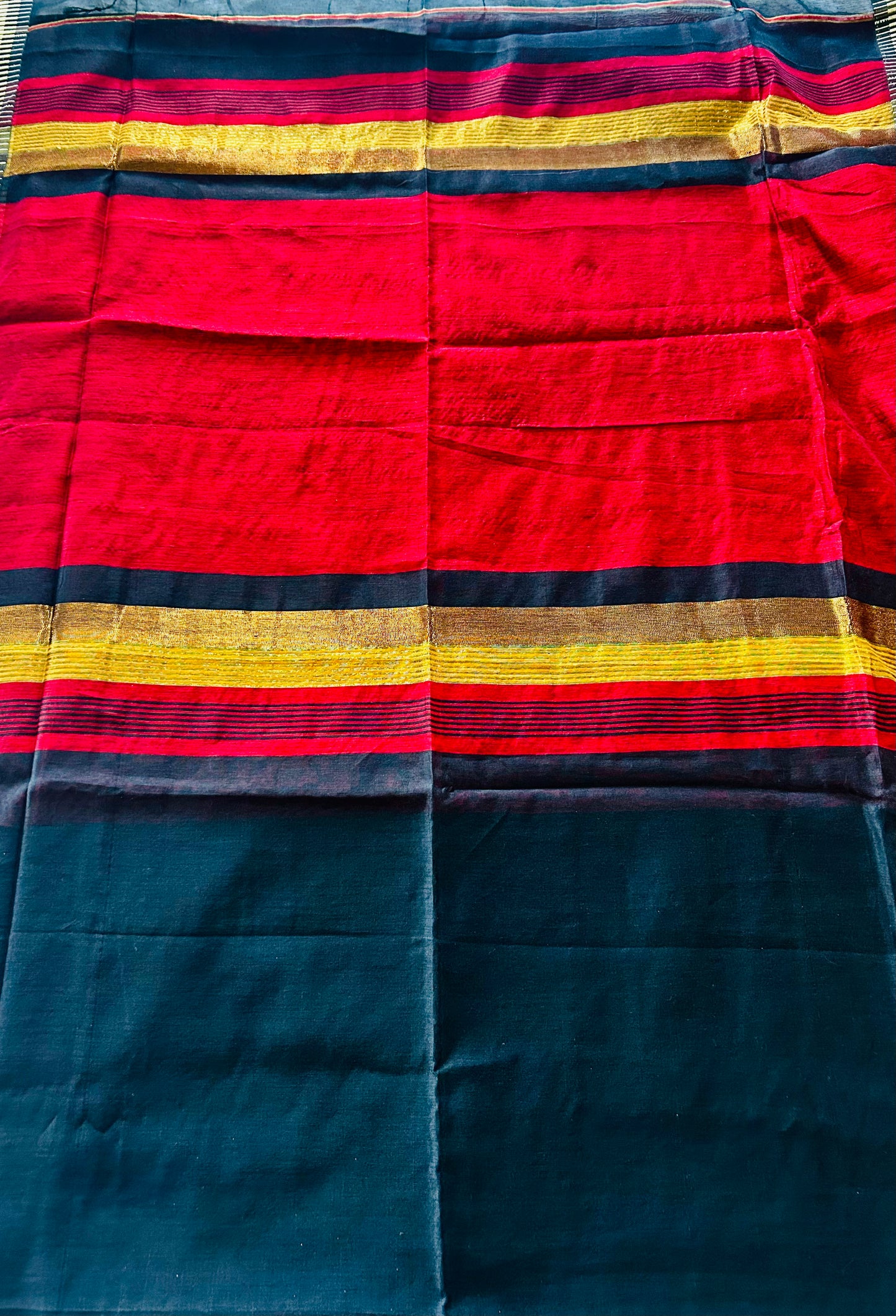 Black Cotton Silk Sare