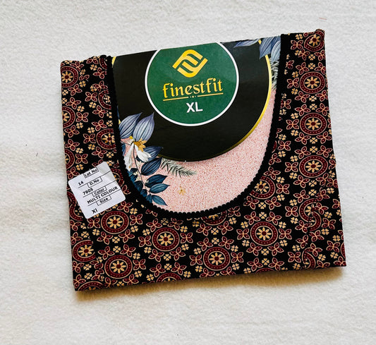 Black Kalamkari print Stretchable blouse