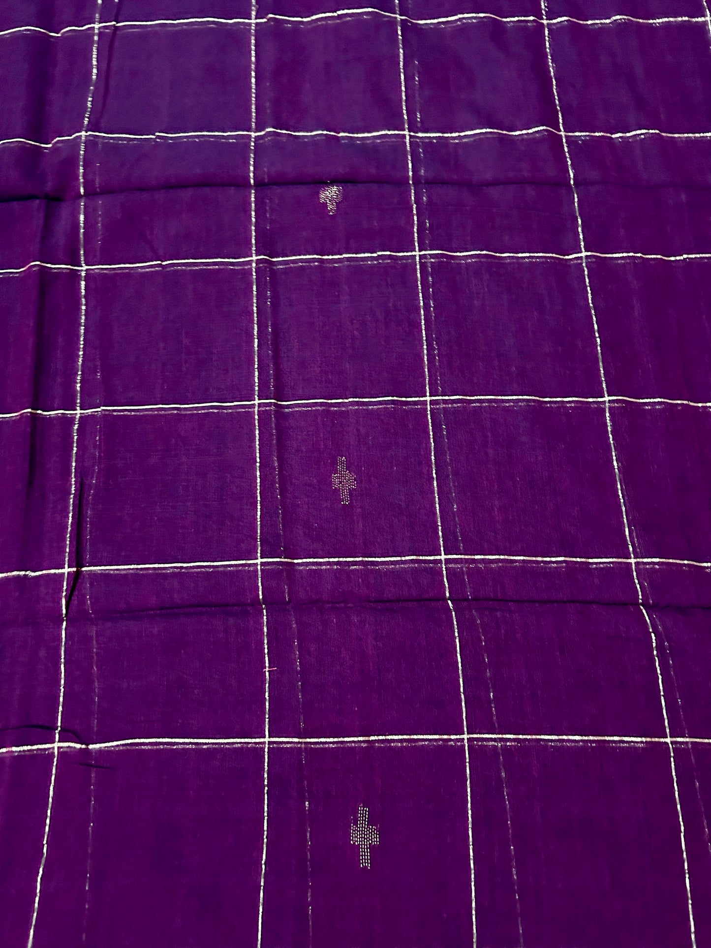 Chocolate Brown Mul Cotton Sare