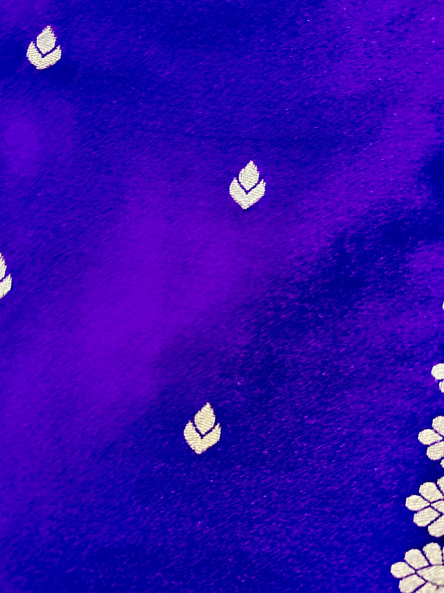 Purple Gajji Silk Semi Silk Saree