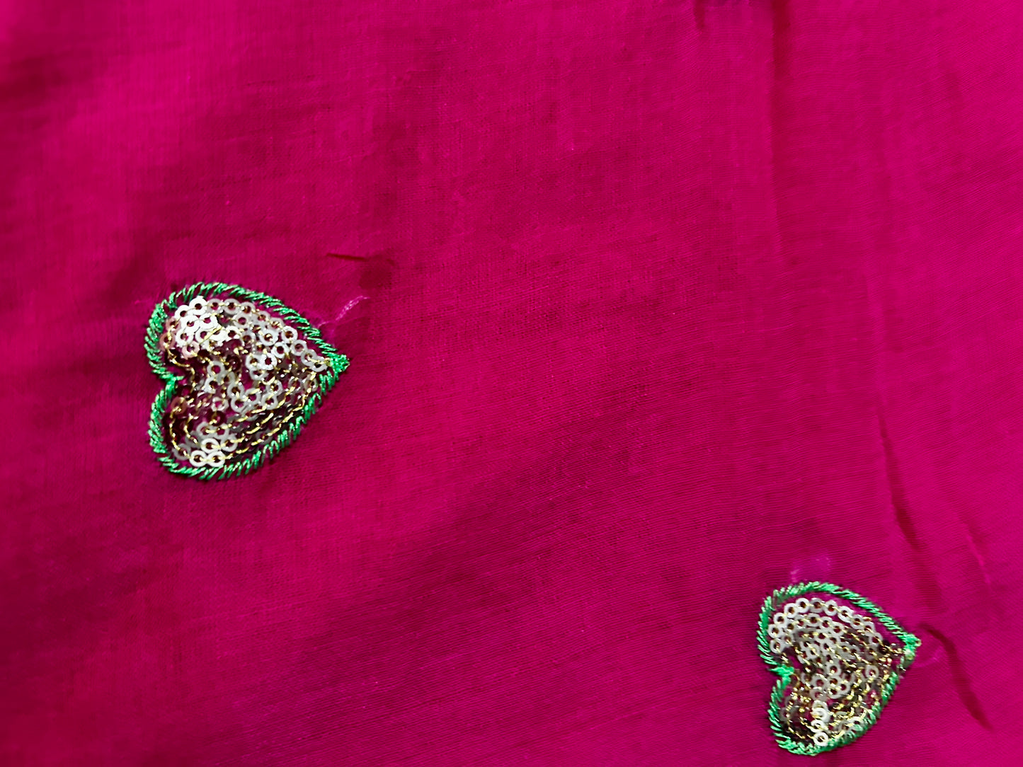 Pink  with Sequence Motive Mul Cotton Saree