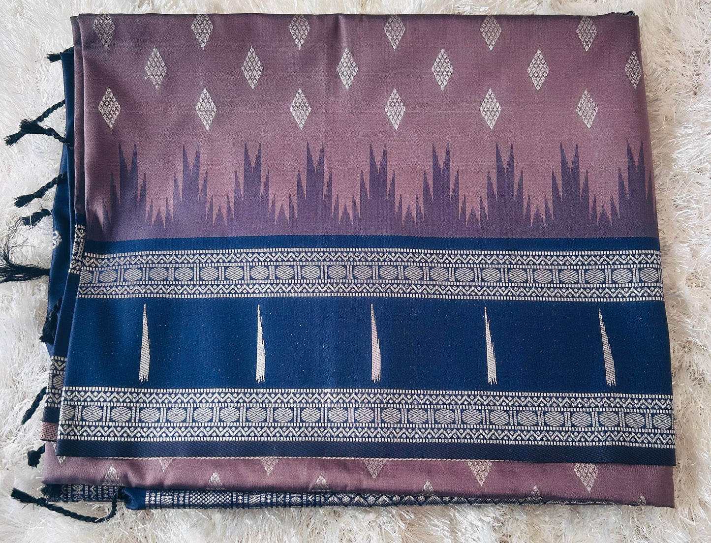 Pastel colour soft silk saree