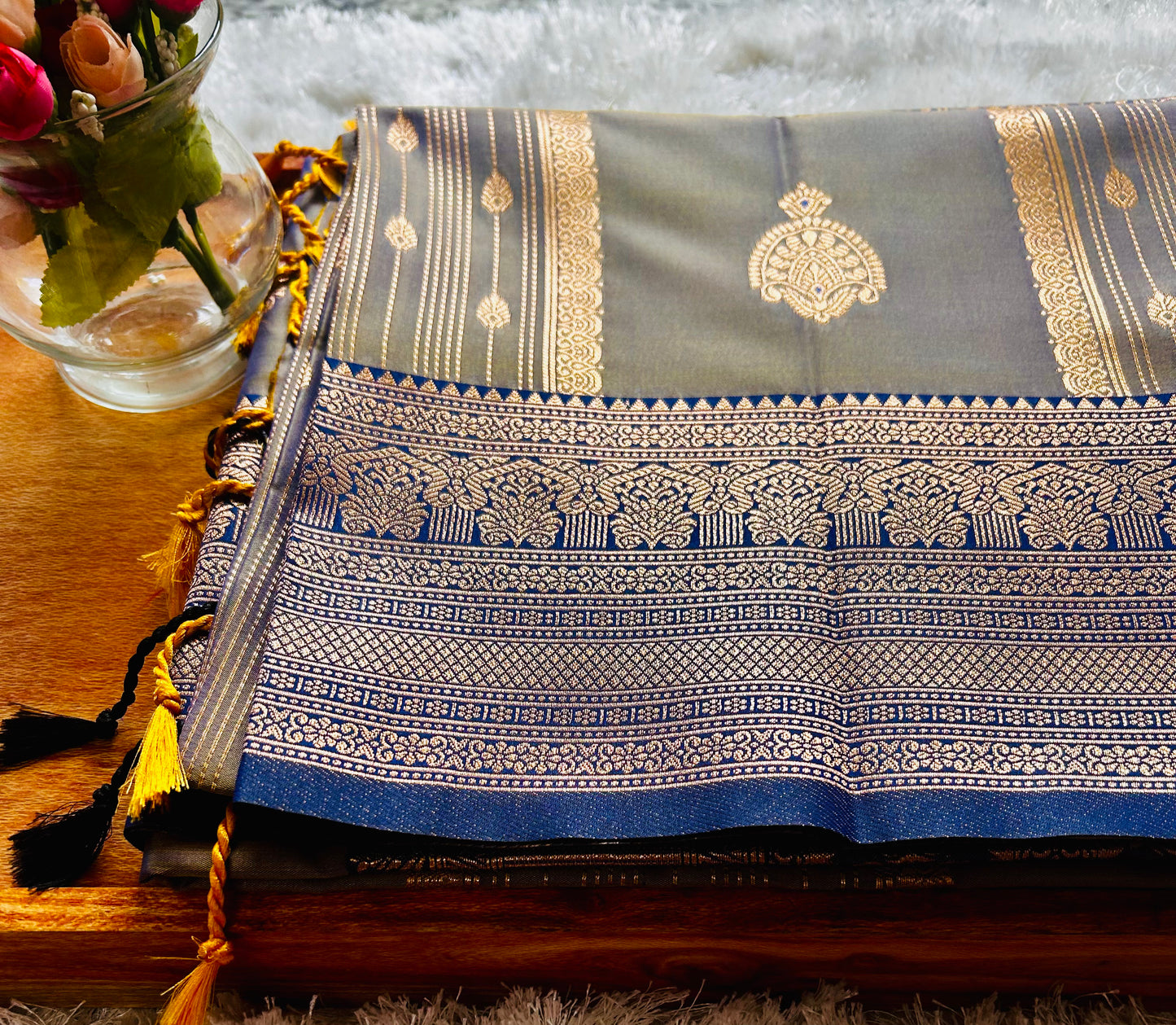 Madanapalli dual tone Silk Sare