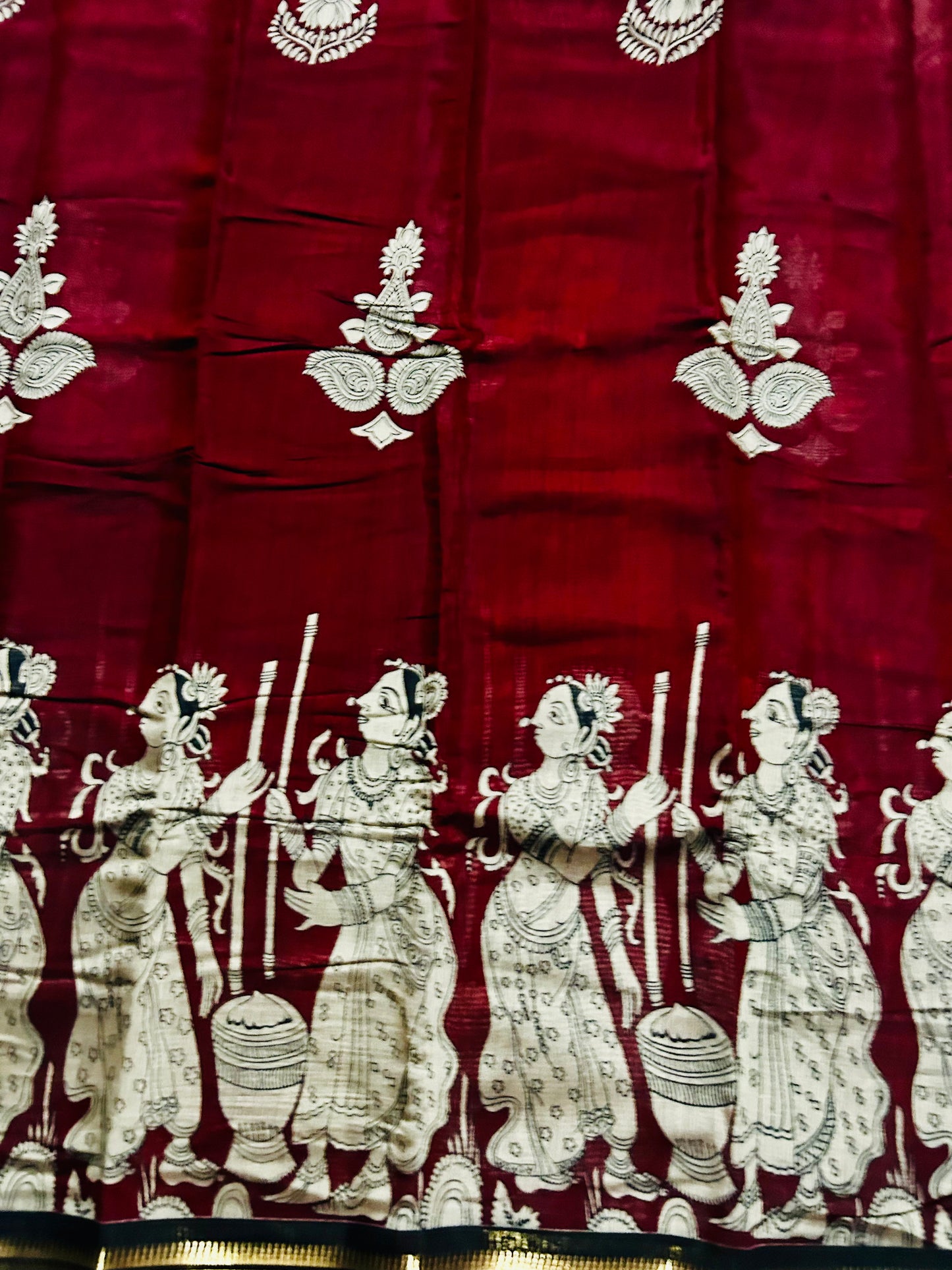 Maroon Mashru Silk Saree