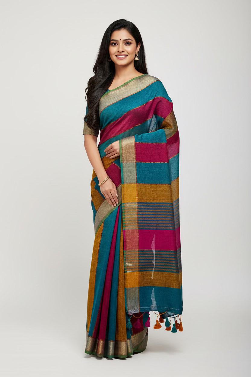Mul Cotton Rainbow Sari