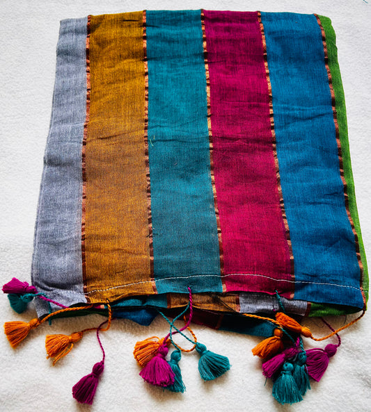 Mul Cotton Rainbow Sari