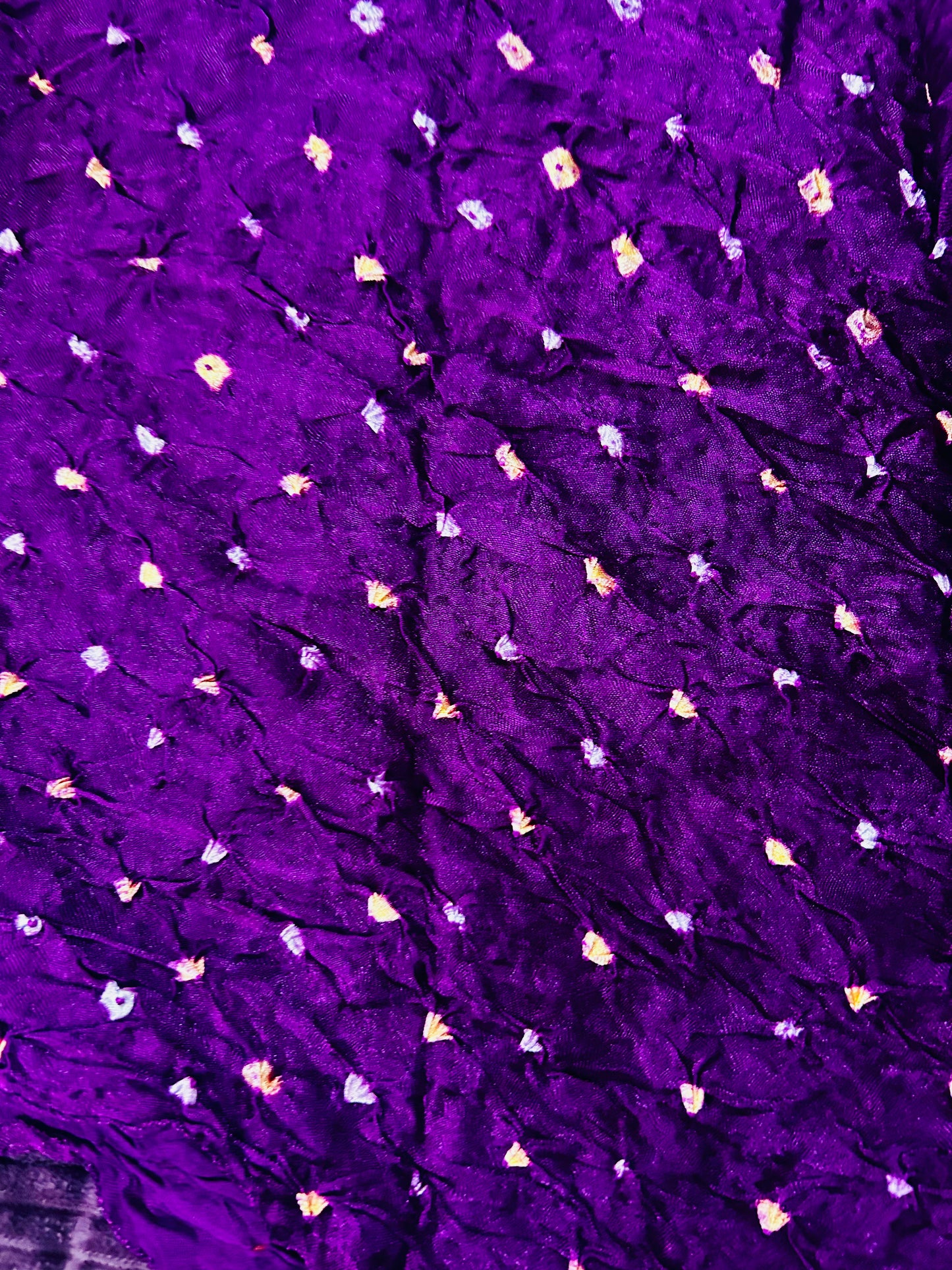 Wine Bandhej Saree with Golden Tissue