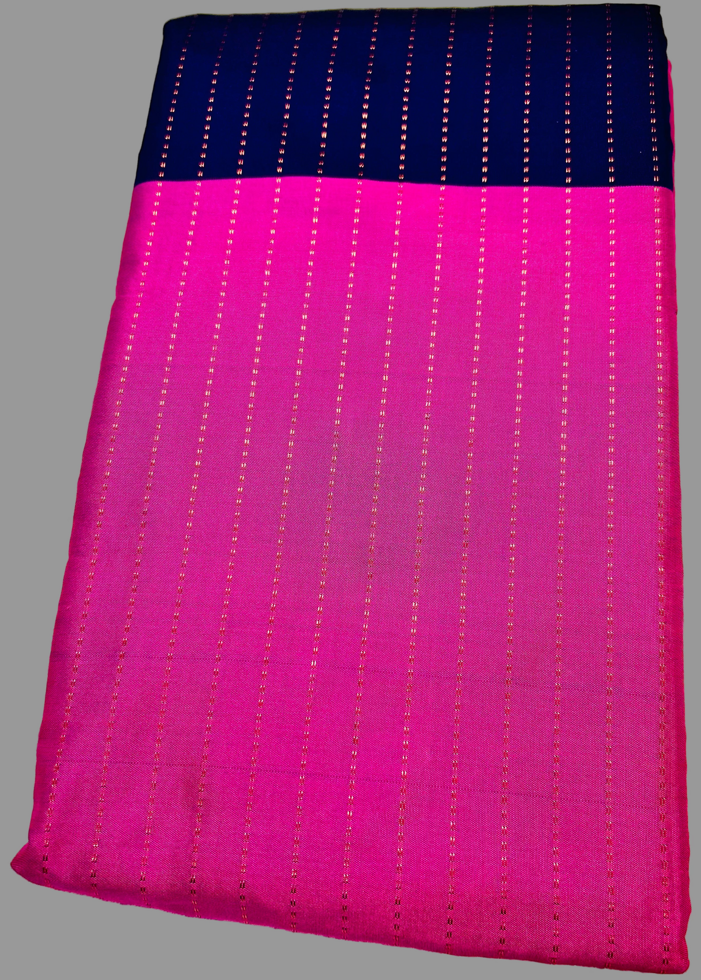 Pink and blue Soft Silk Saree - praasam