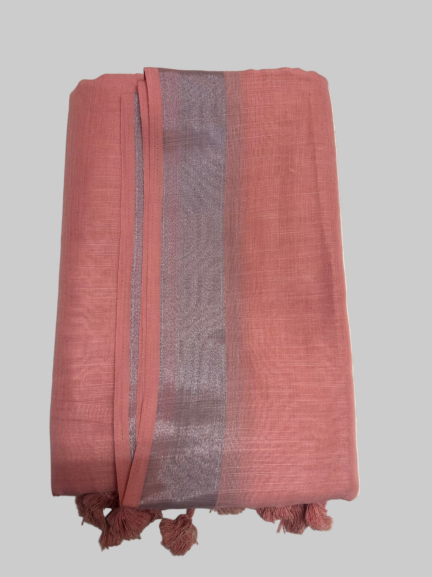 PEACH MULCOTTON SAREE