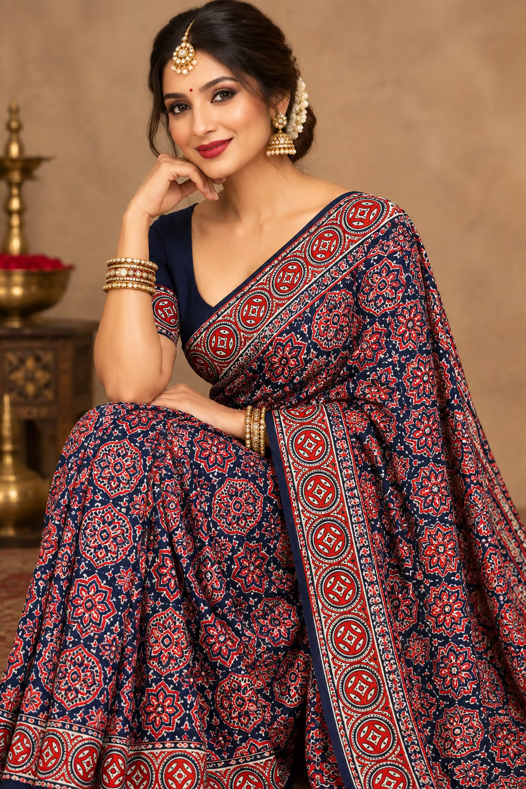 Blue Modal Silk sare