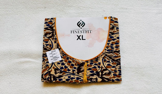 Beige Kalamkari print Stretchable blouse