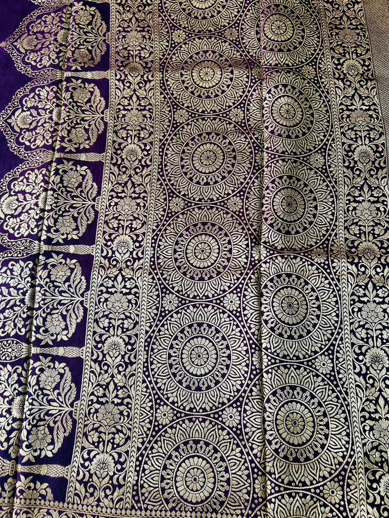 Brown Ajrak Dola Silk Saree