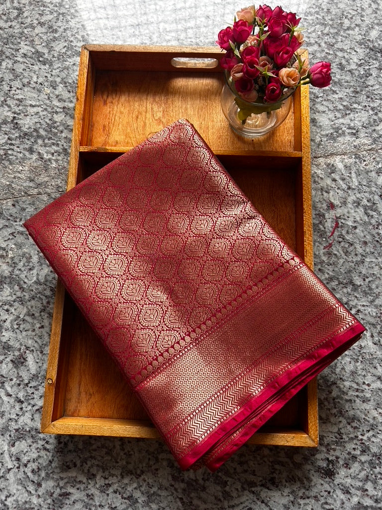 Red Brocade Sare