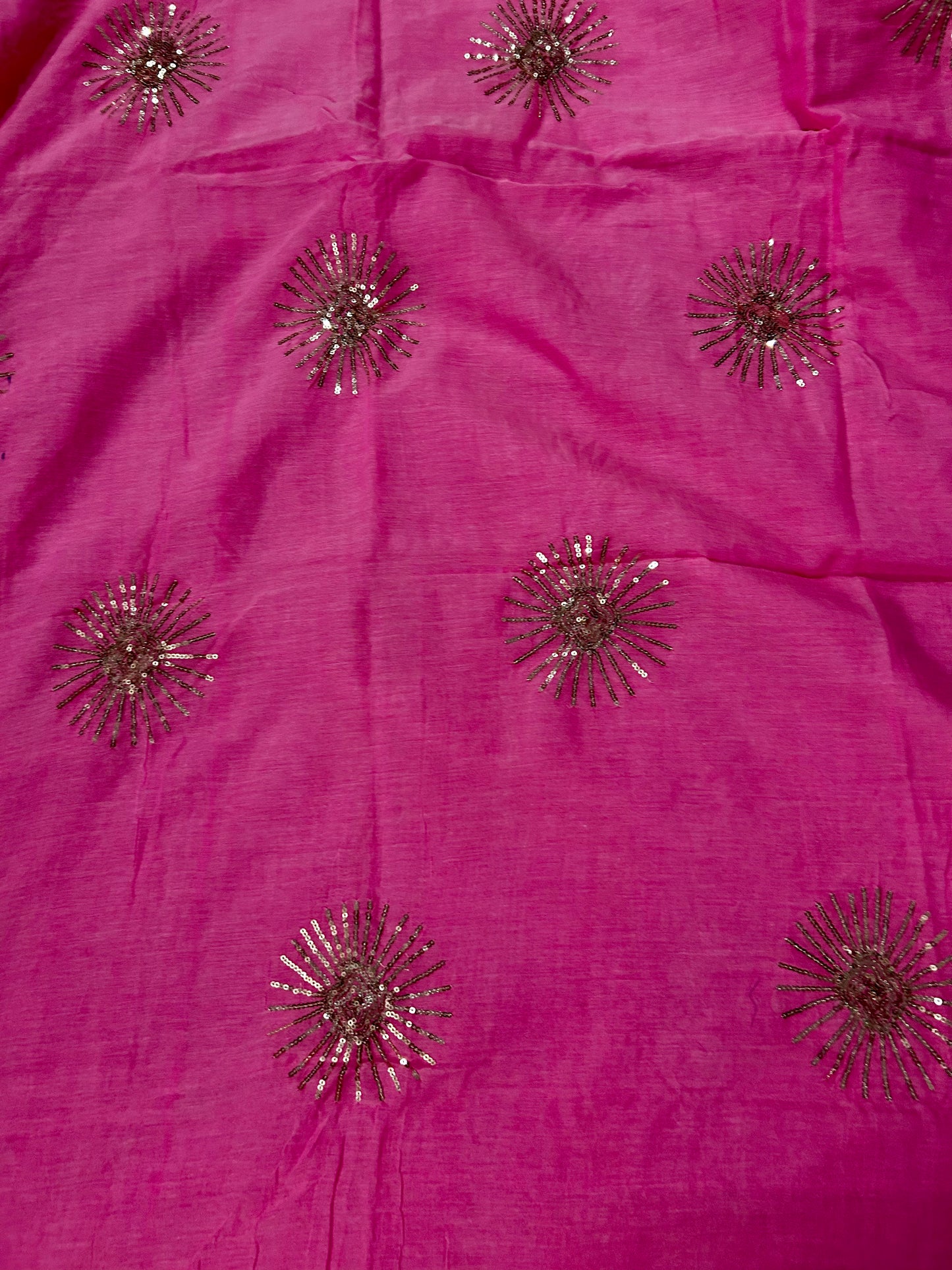 Pink  with Sequence Motive Mul Cotton Sare