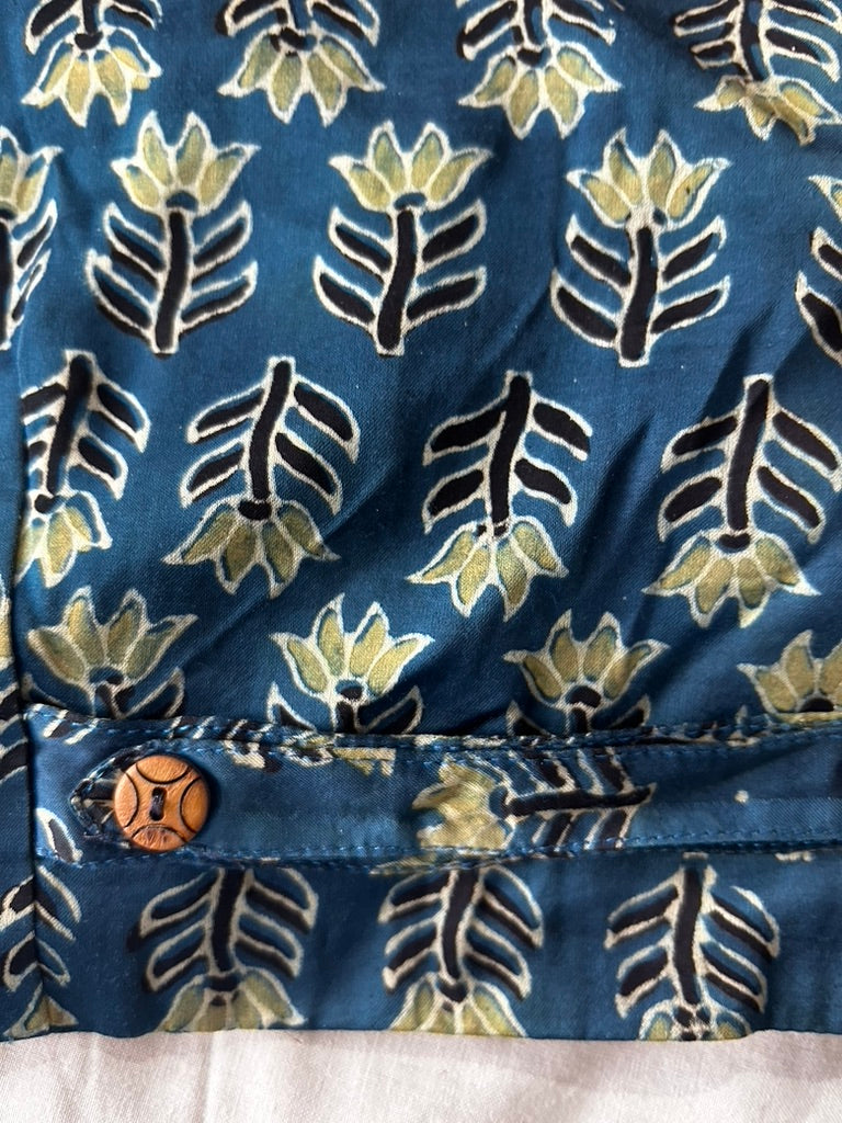 Blue Modal Silk Blouse