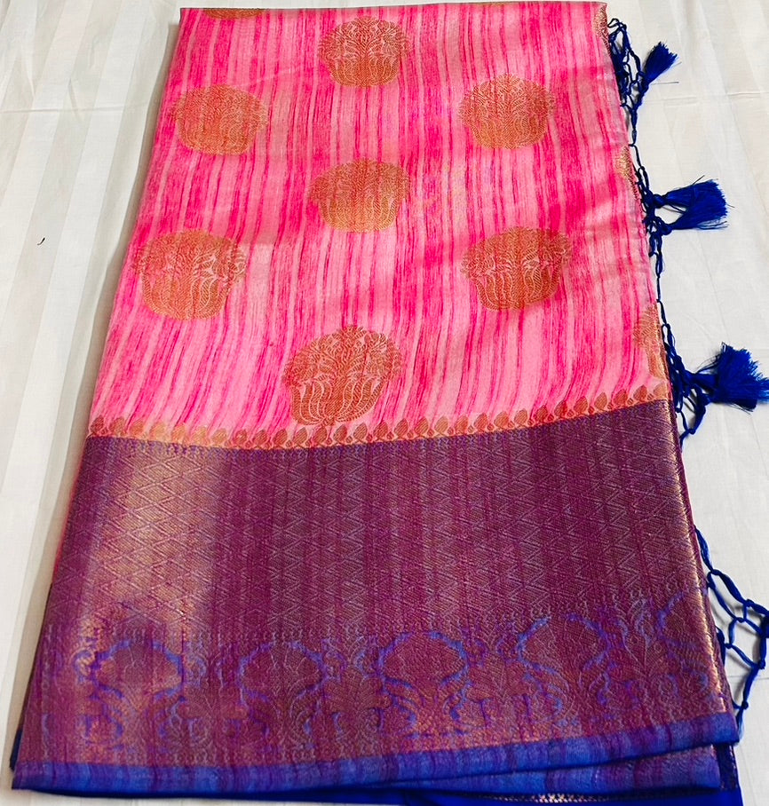 Pink Banarasi Sare