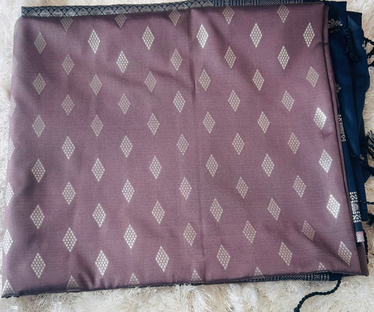 Pastel colour soft silk saree - praasam