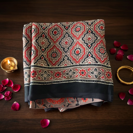 Brown Modal Silk Saree