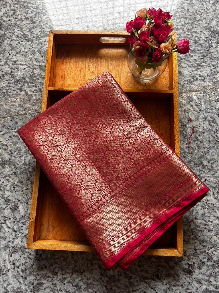 Red Brocade Sare