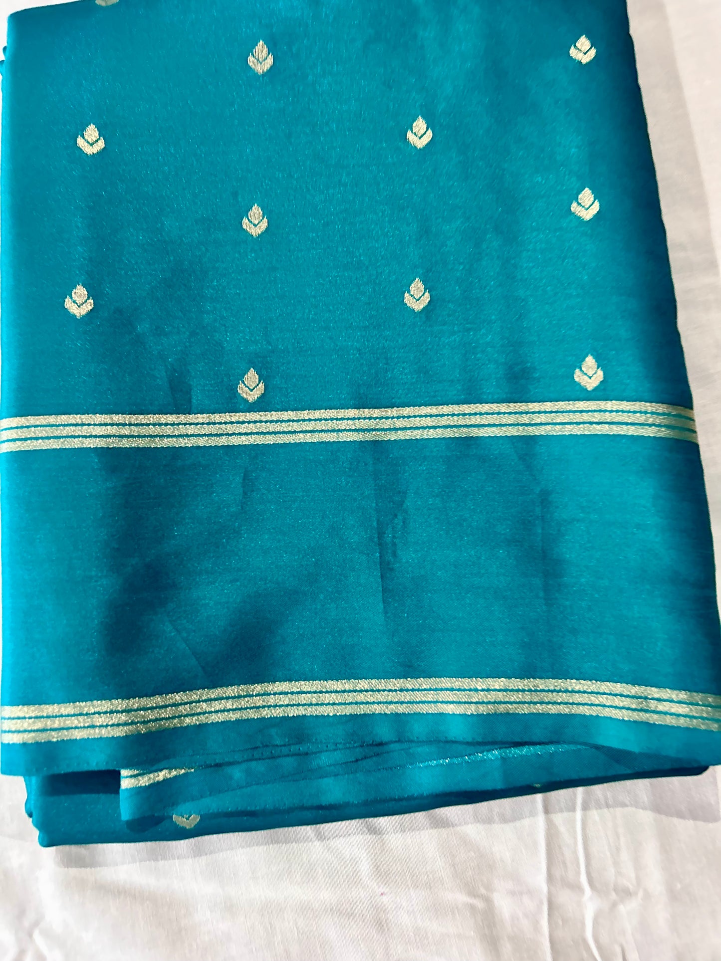 Magenta pink Gajji Silk Semi Silk Saree