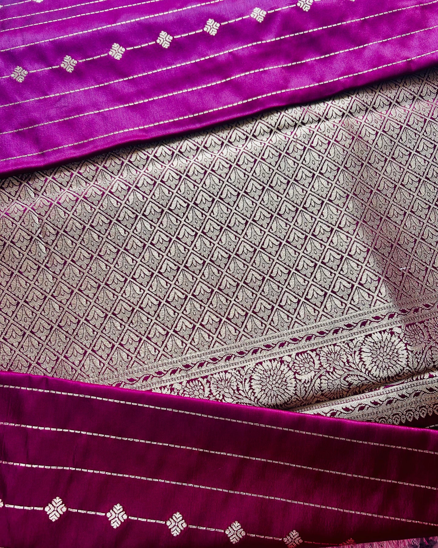 Dark Wine Monotone Gajji Silk Sare