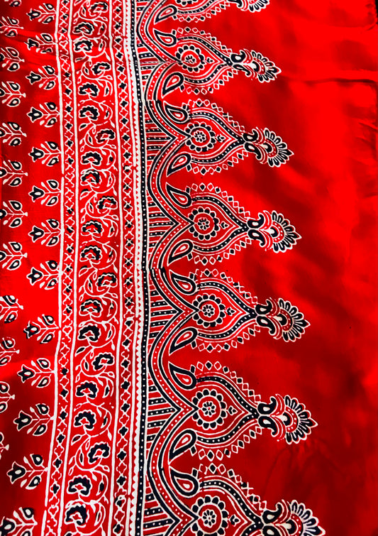 Red Modal Silk sare