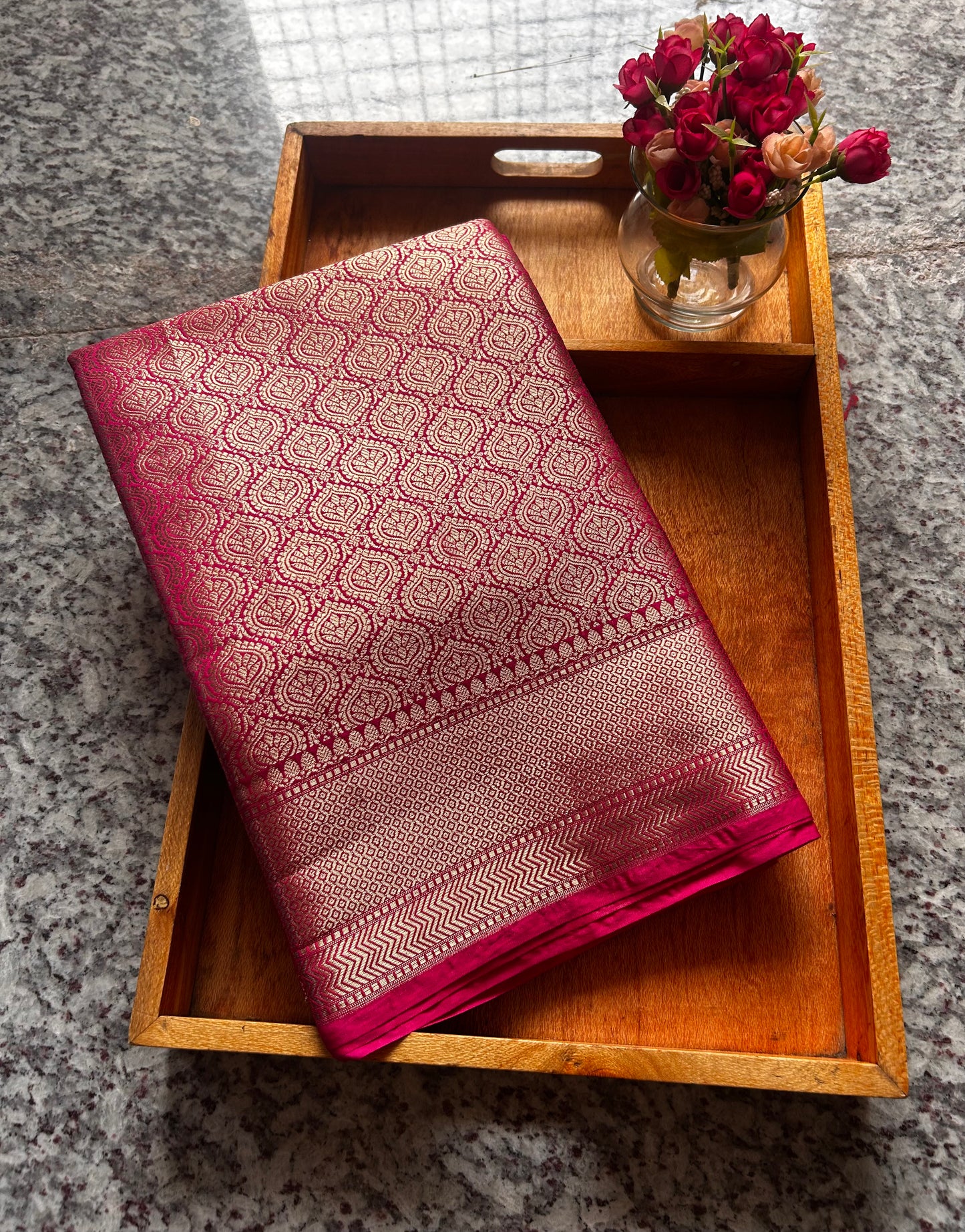 Rani Pink Brocade Sare