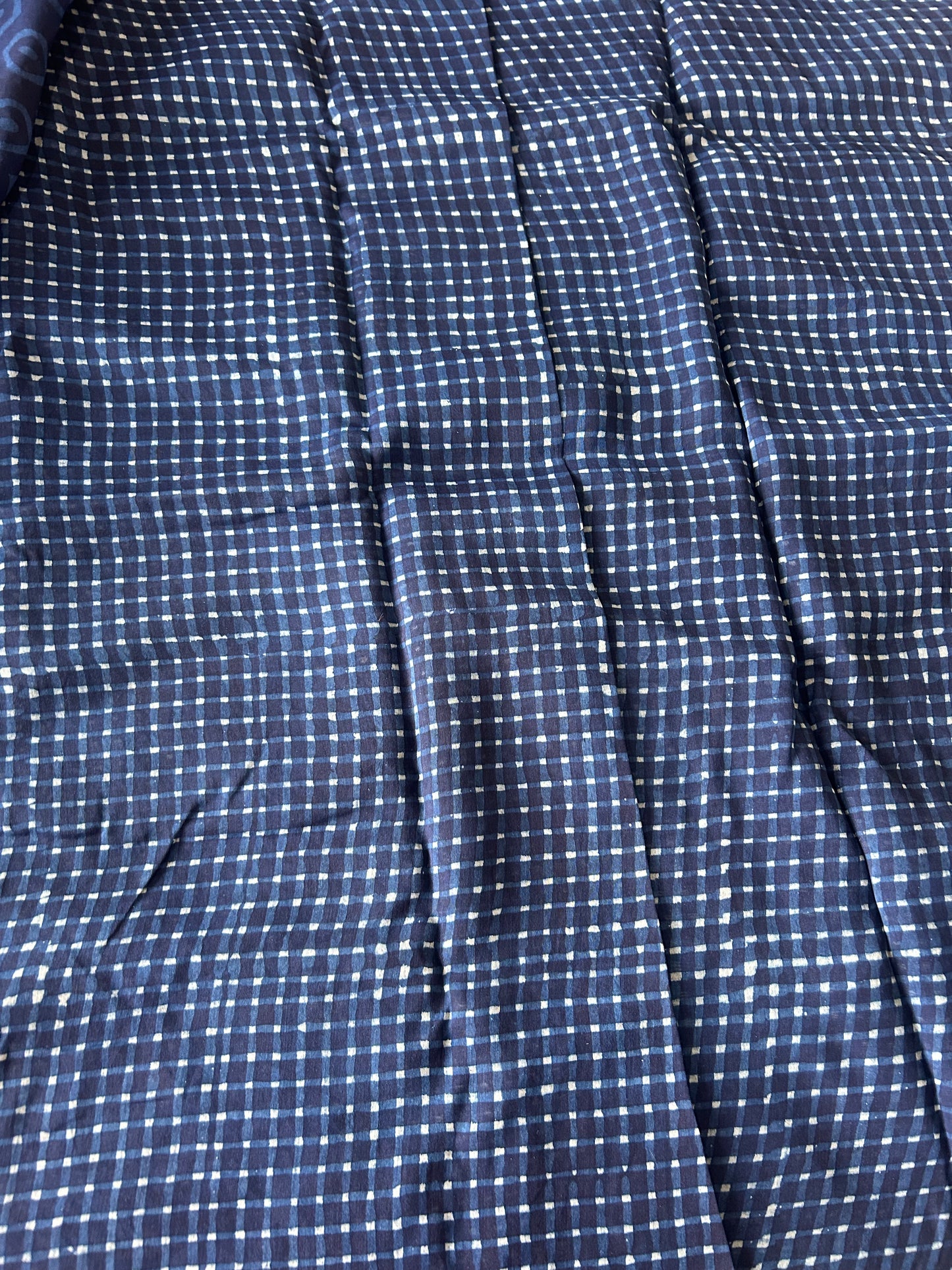 Indigo Maheshwari Handblock Printed Saree