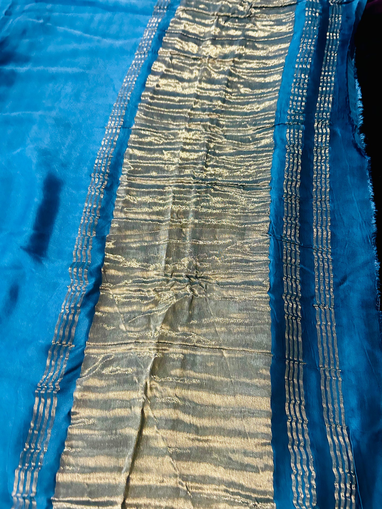 Sky Blue Plan Modal Silk Sare