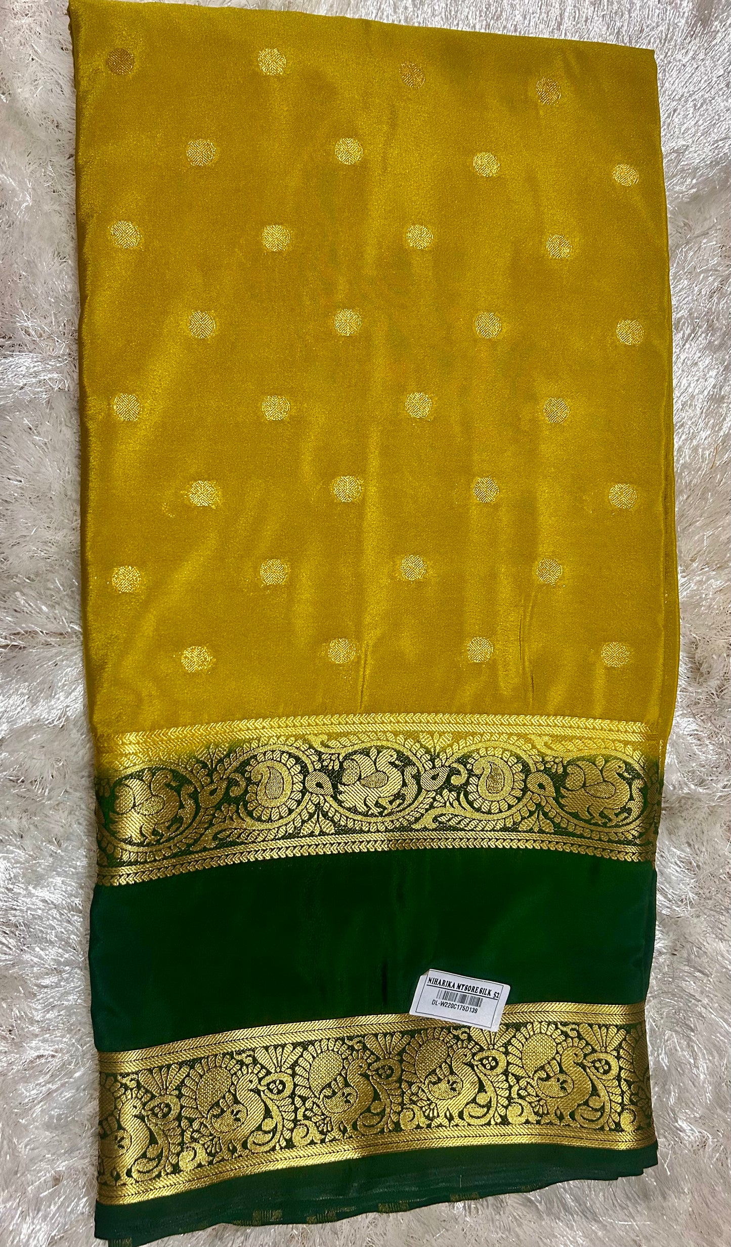 MUSTARD BUTTA SILK SAREE