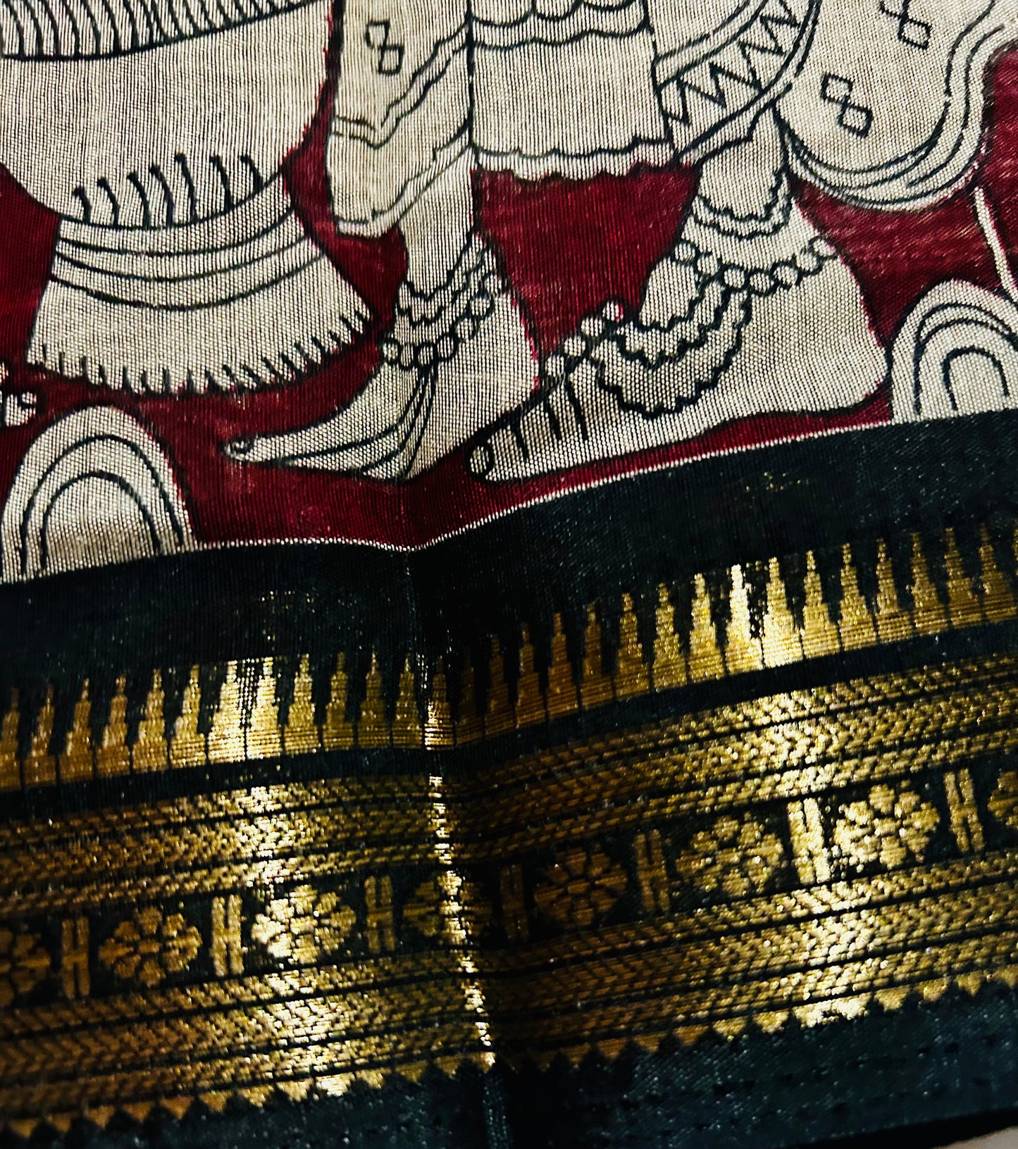 Maroon Mashru Silk Saree