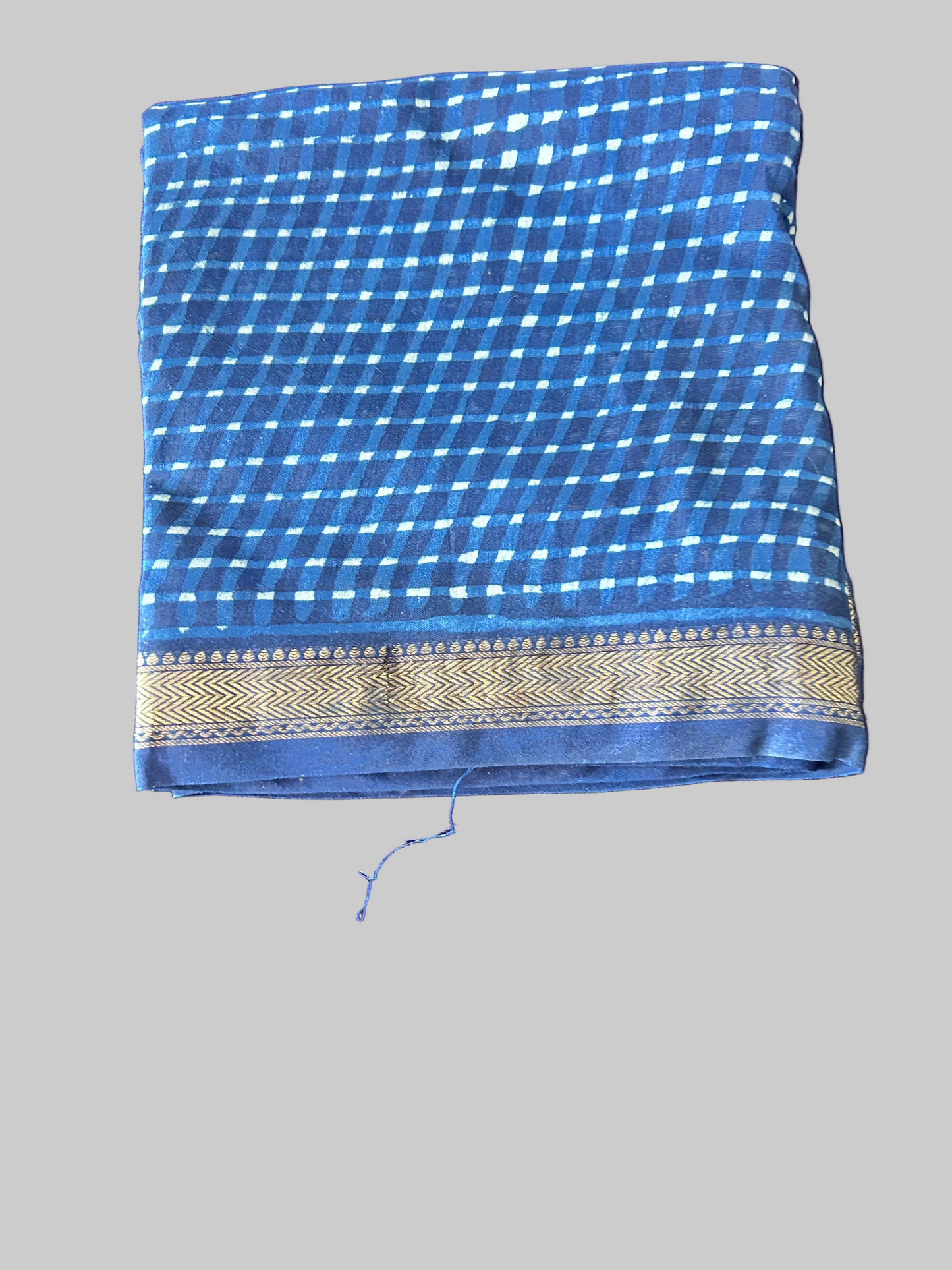 Indigo Maheshwari Handblock Printed Saree