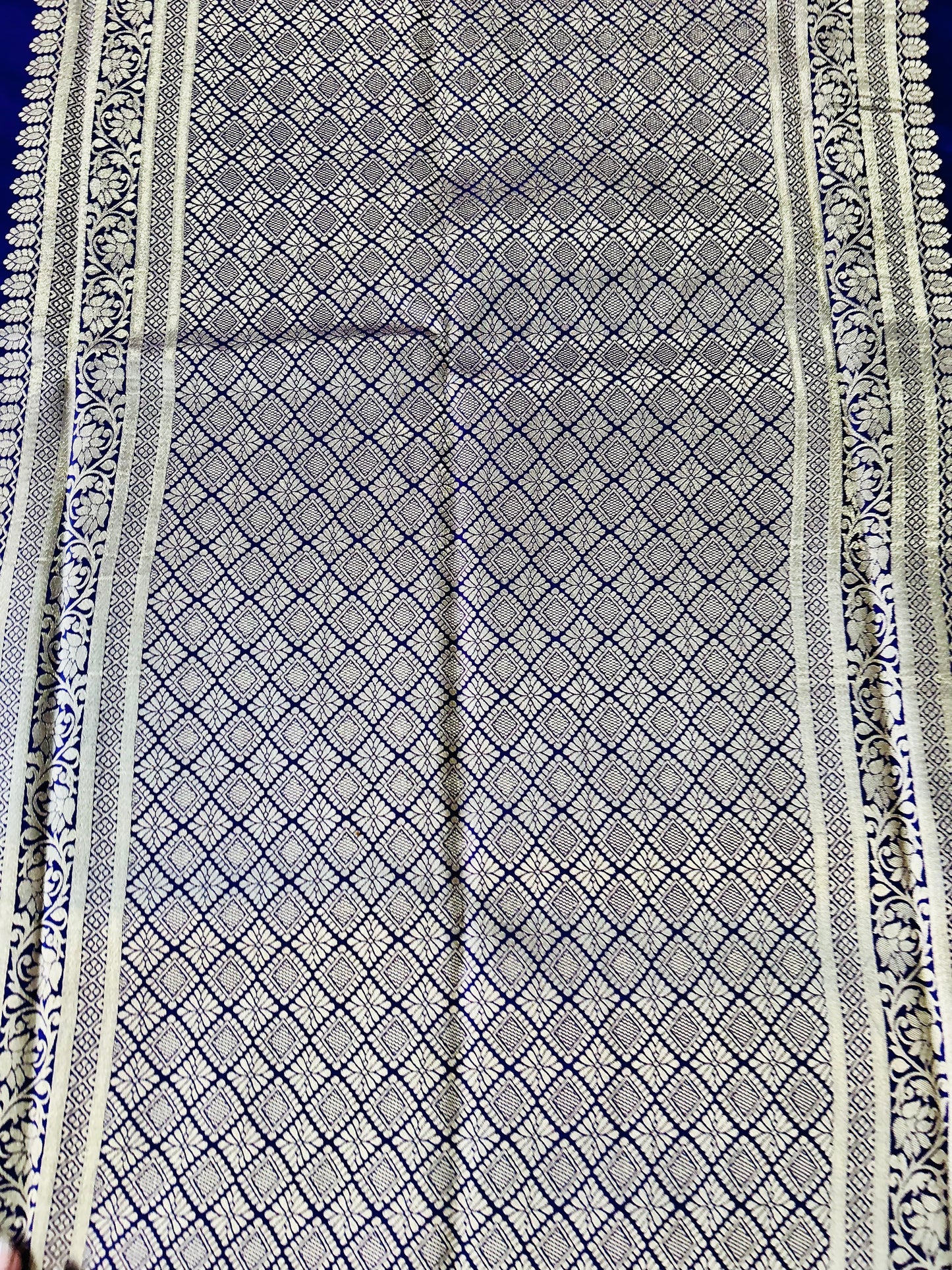 Purple Gajji Silk Semi Silk Saree