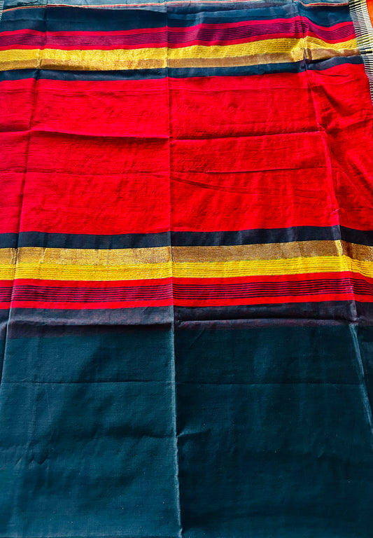 Black Cotton Silk Sare