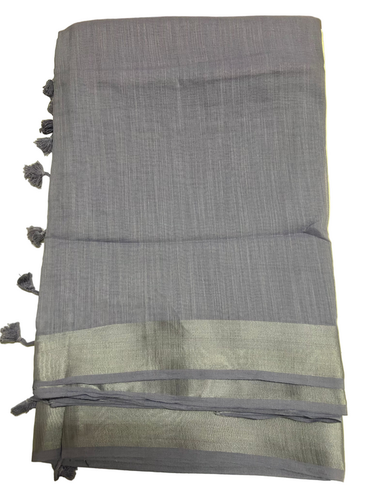 GREY MUL COTTON SAREE
