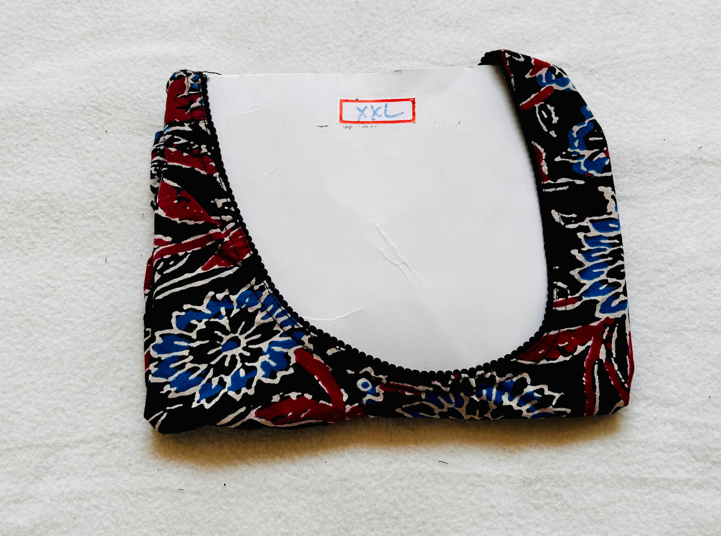 Black Kalamkari print Stretchable blouse