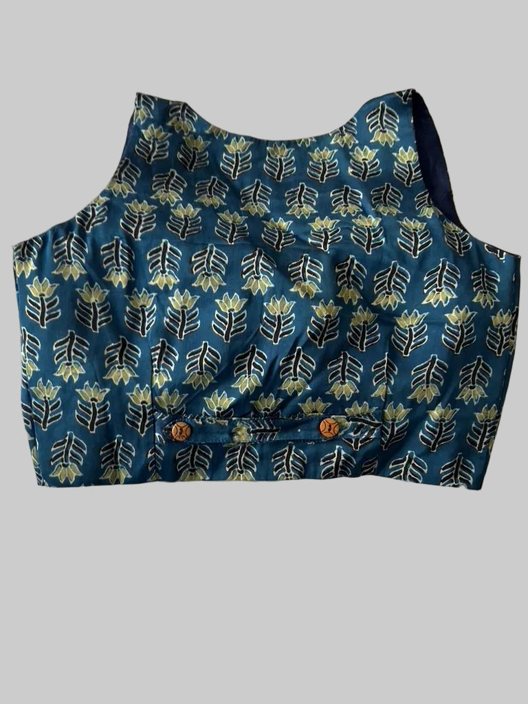 Blue Modal Silk Blouse